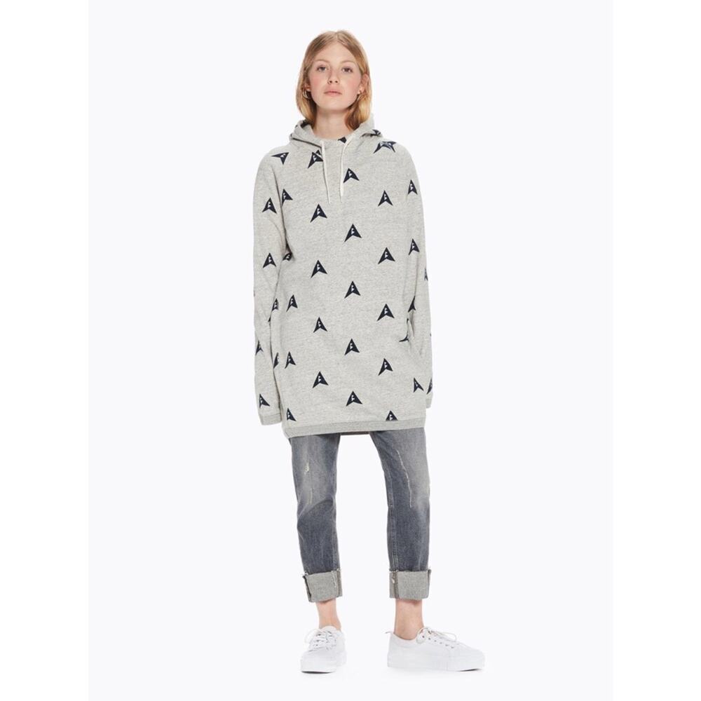 Scotch & Soda Ams Blauw All-Over Print Longline Sweatshirt Women's Size  S